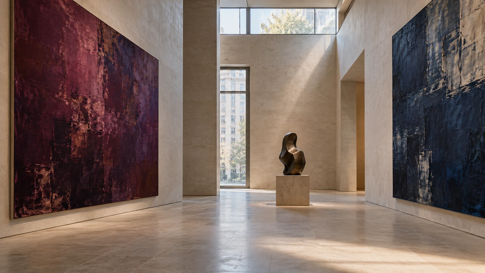Art gallery setting and service detail