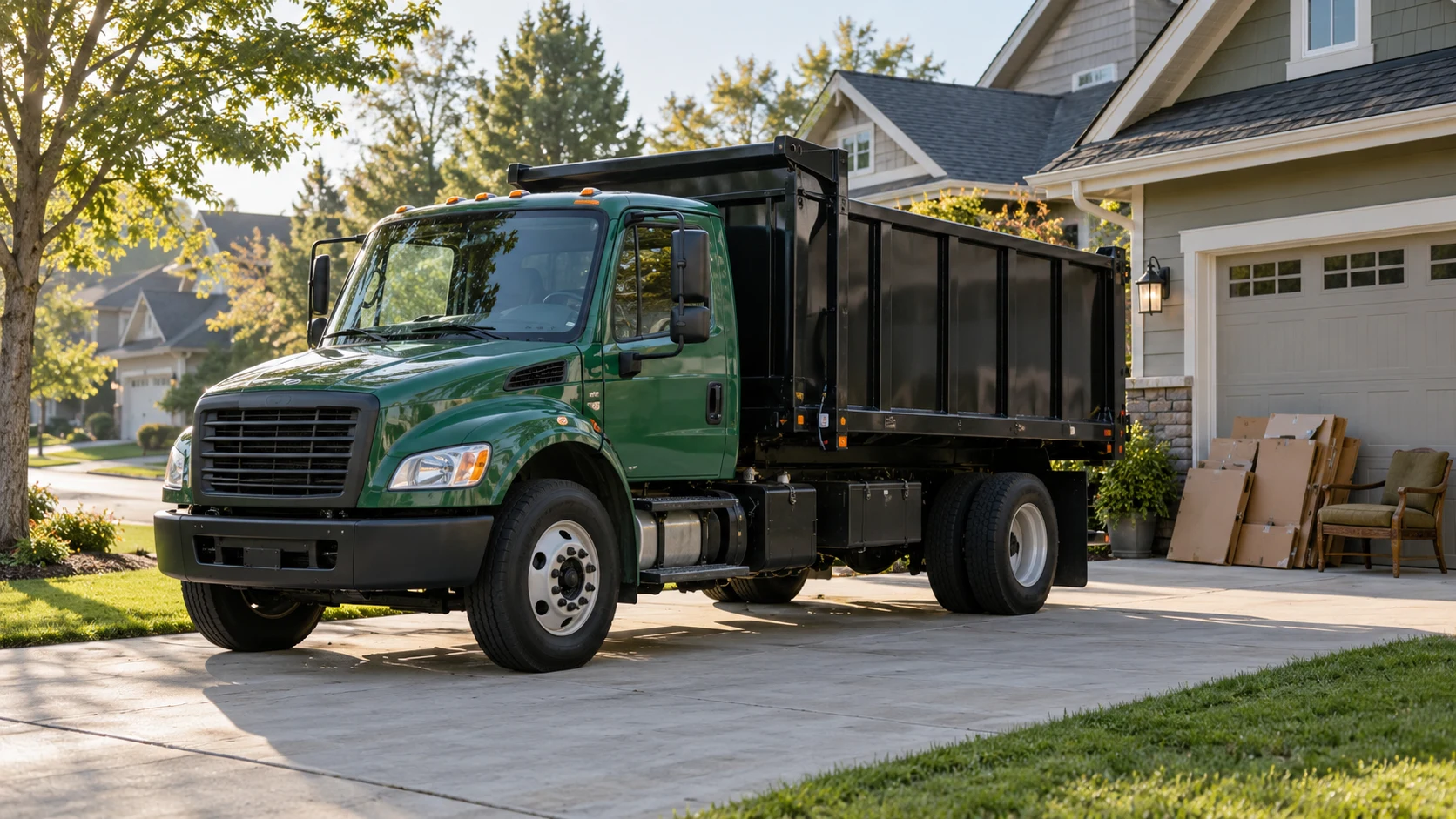 Junk removal & hauling setting and service detail